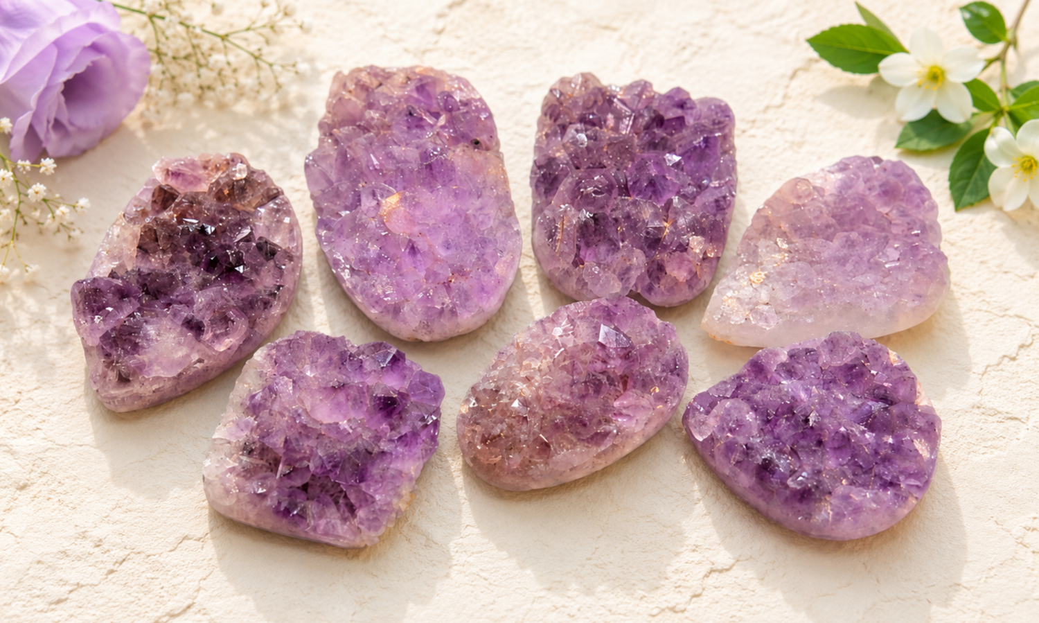 Amethyst Druzy Cabochons