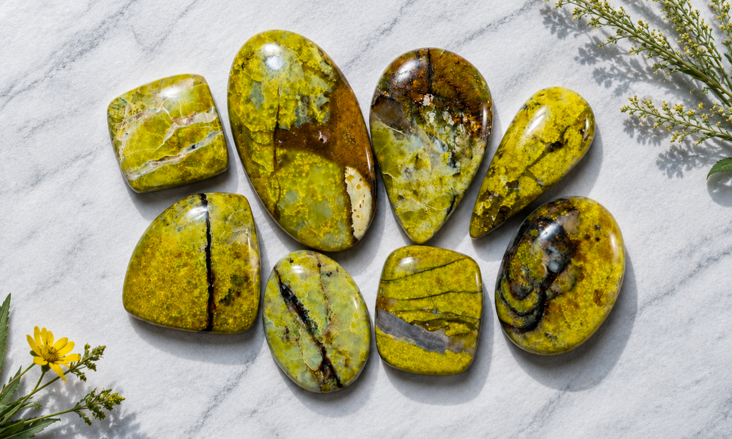 Green Opal Cabochons