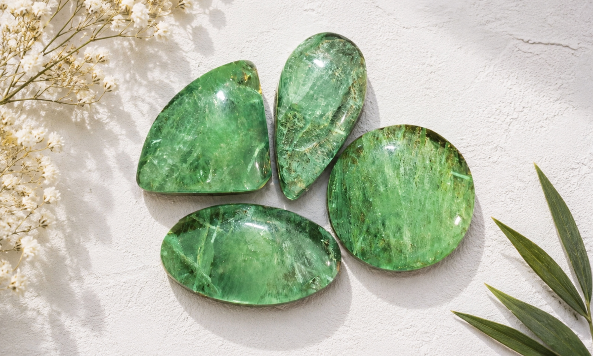 Green Fluorite Cabochons