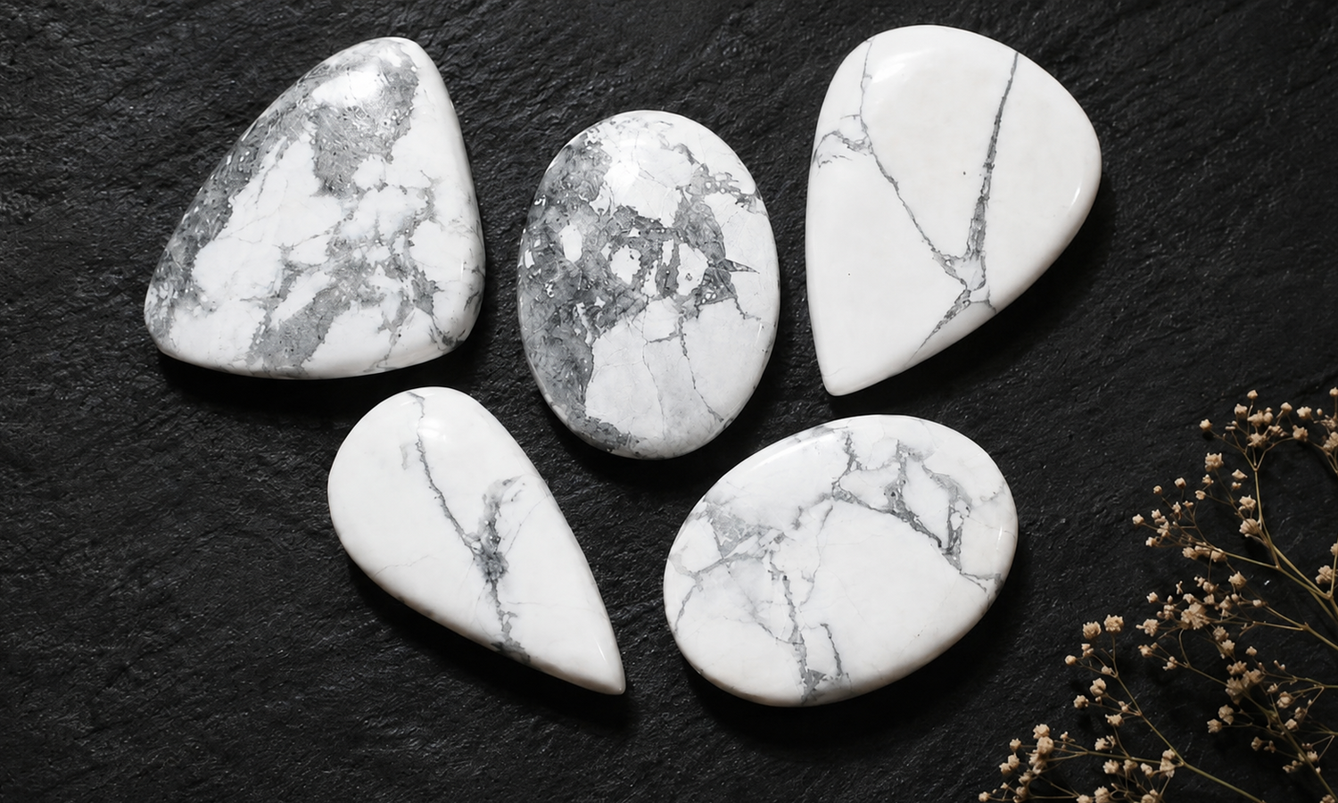 White Howlite Cabochons