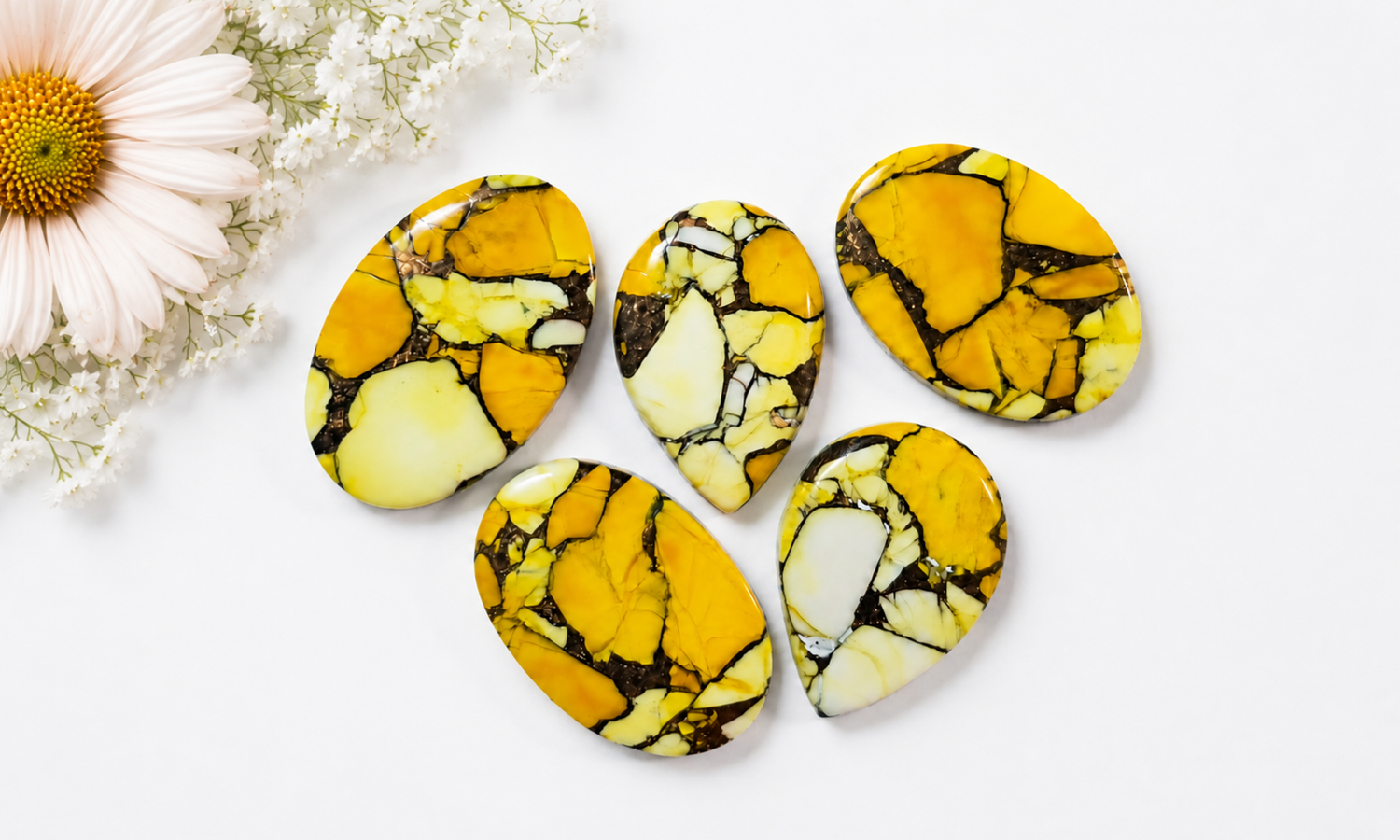Honey Dahlia Cabochons