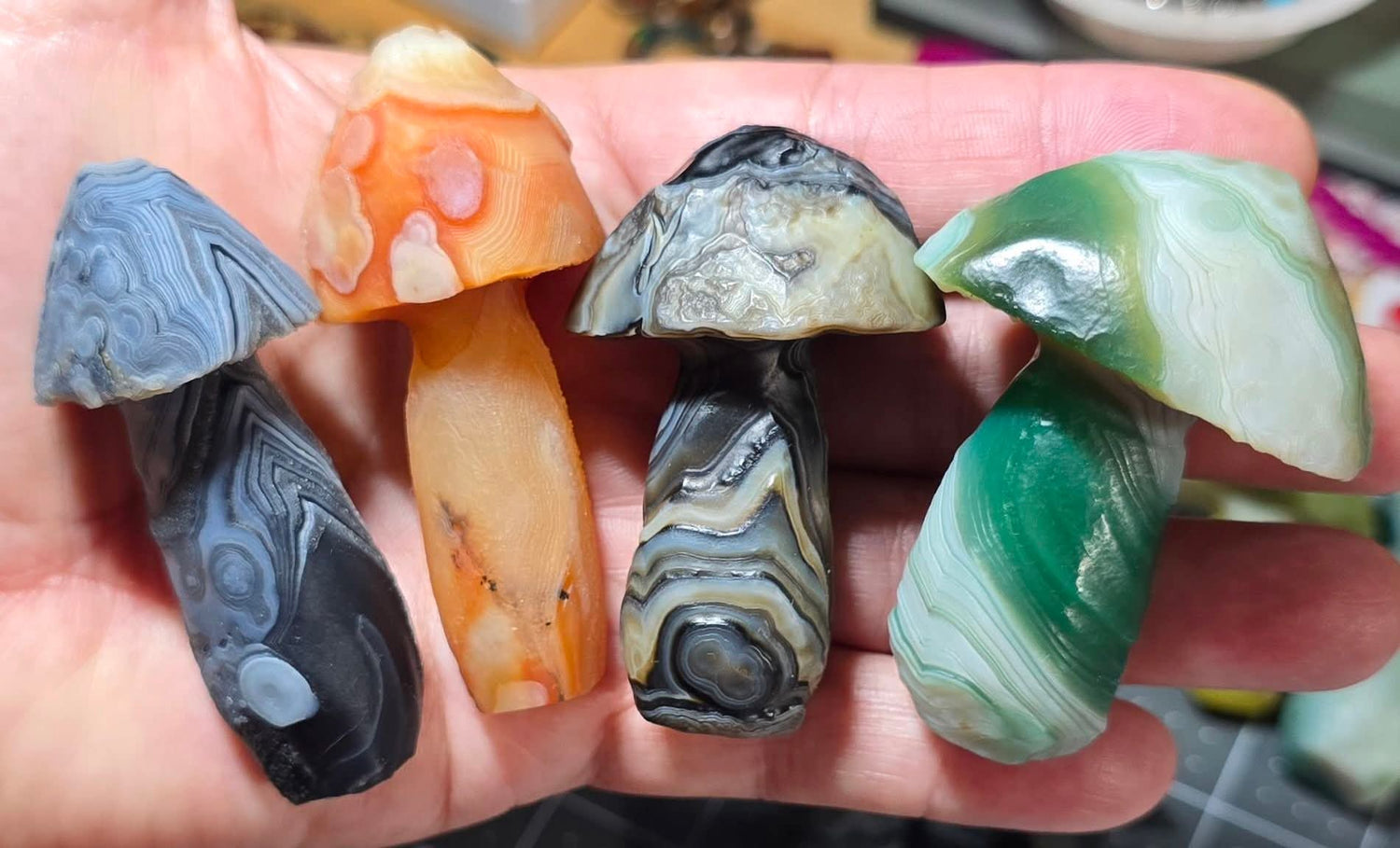 Gobi Agate Mushrooms