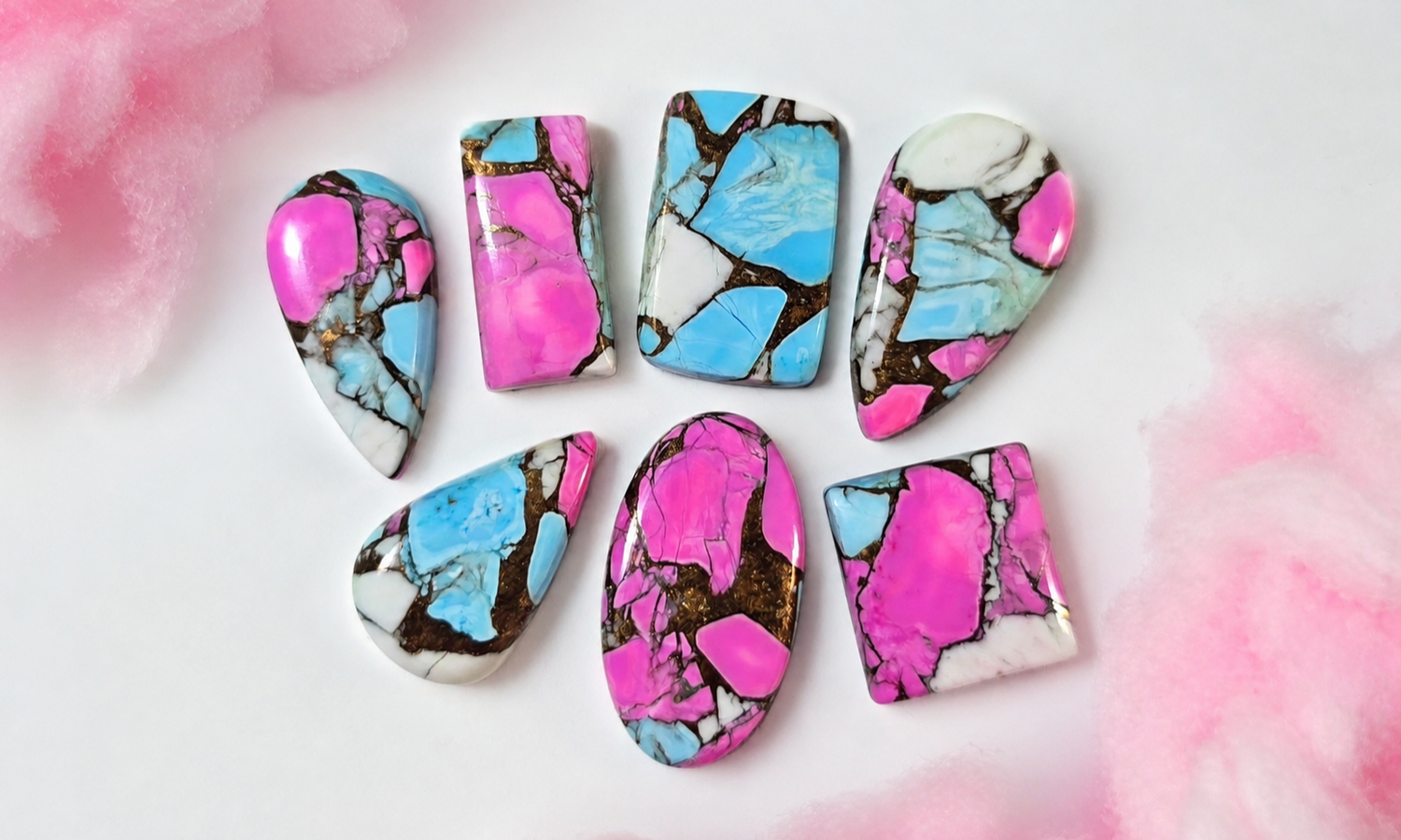 Cotton Candy Cabochons