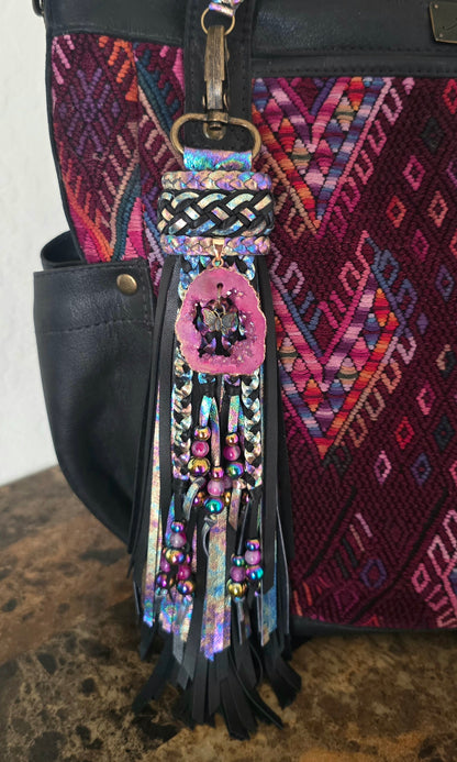 9" Pink Druzy Tassel