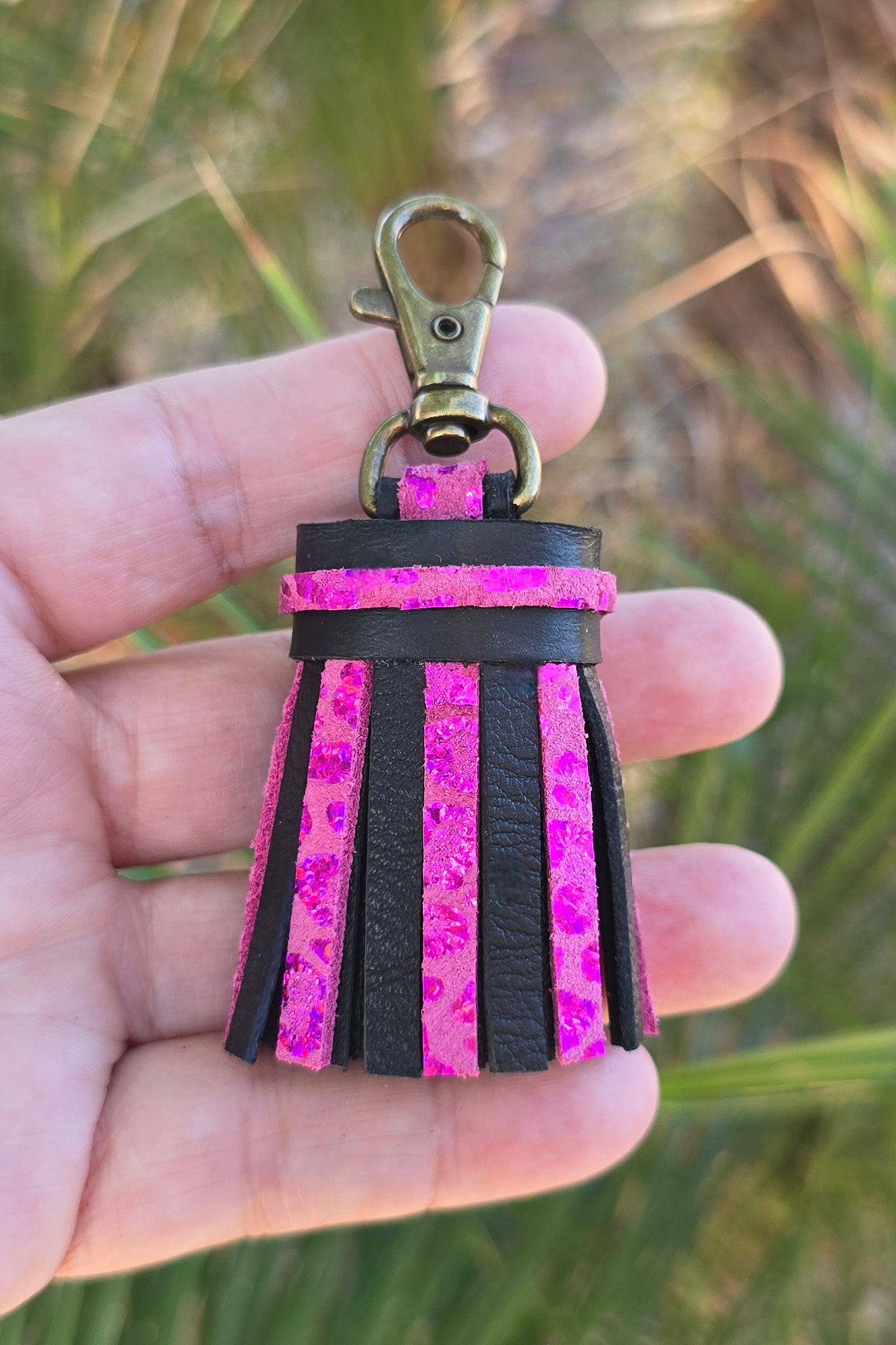 Metallic Leopard Pink and Black