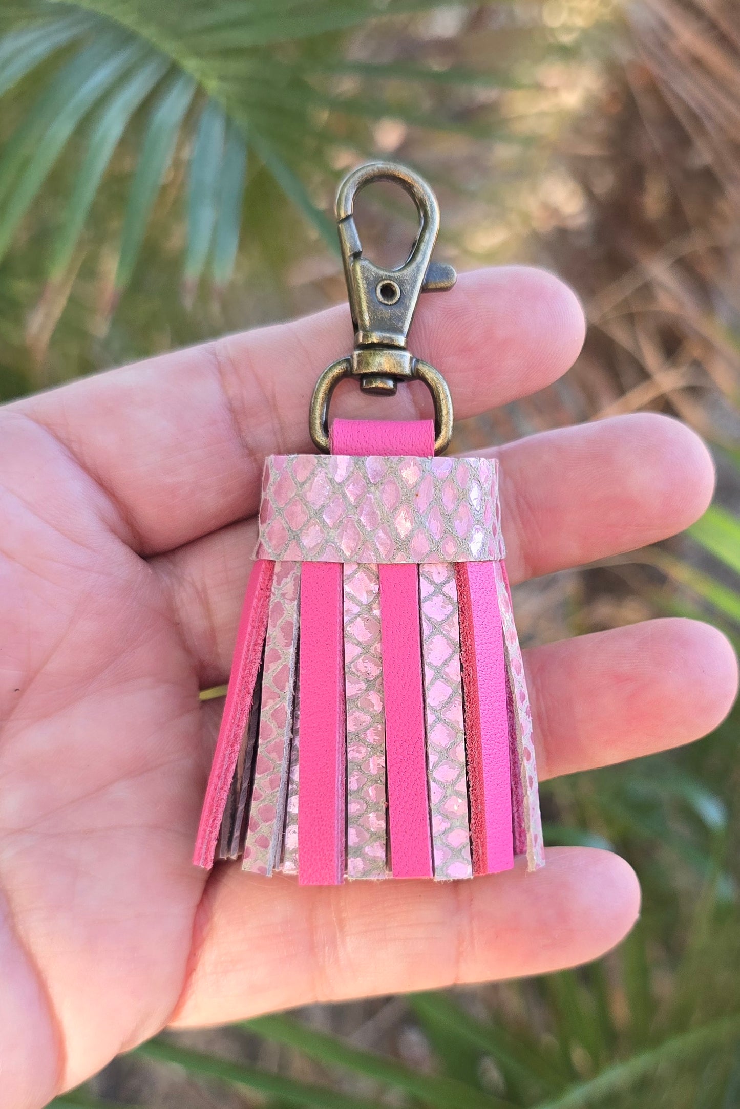 Metallic Reptile Embossed and Pink