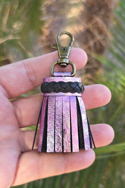 Metallic Cracked Purple-Pink and Black