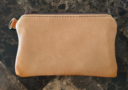 Full Leather Pouch with Turquoise Gemstone