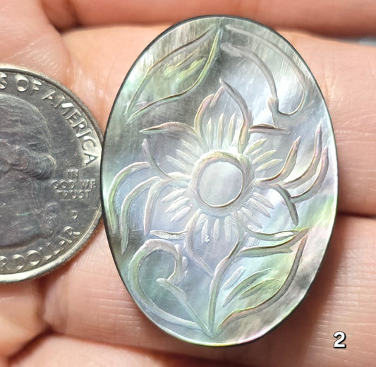 #2 Carved Mother Of Pearl