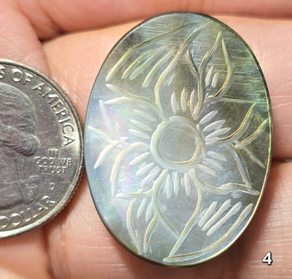#4 Carved Mother Of Pearl