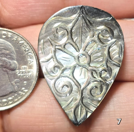 #7 Carved Mother Of Pearl