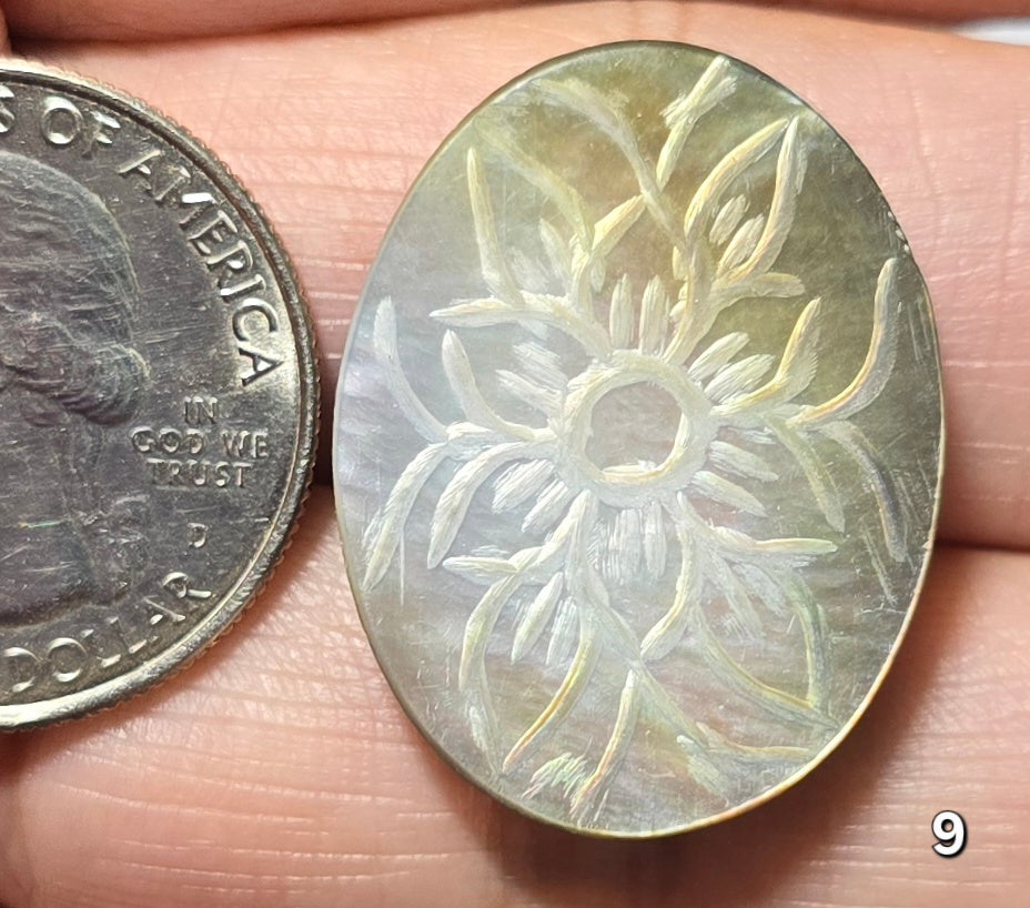 #9 Carved Mother Of Pearl