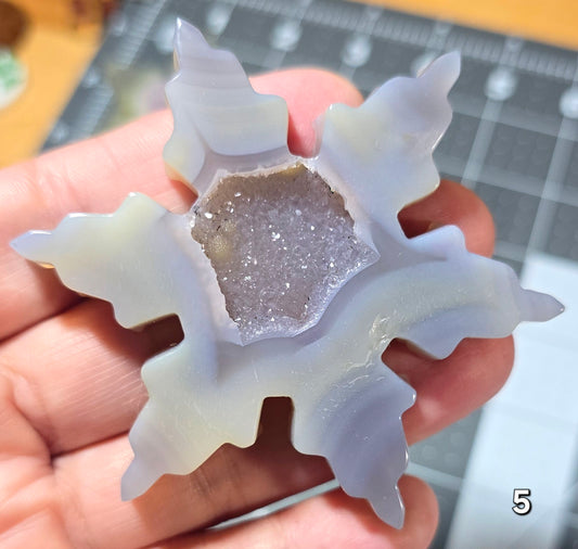 #5 Druzy Agate Snowflake