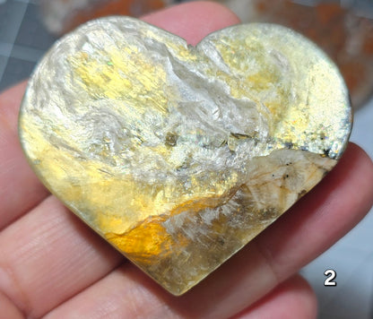 #2 Golden Mica Heart
