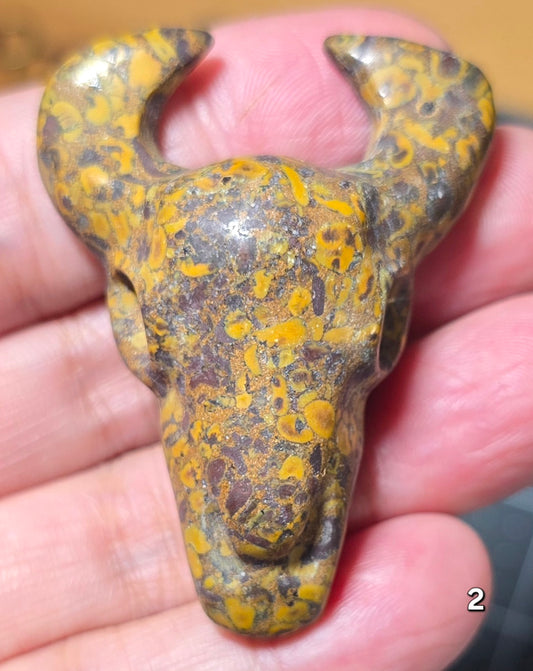 #2 Fruit Jasper Buffalo Skull