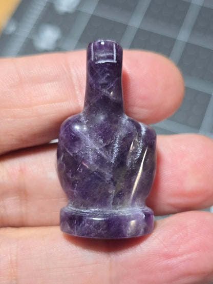 1.25" Dream Amethyst Middle Finger Gesture
