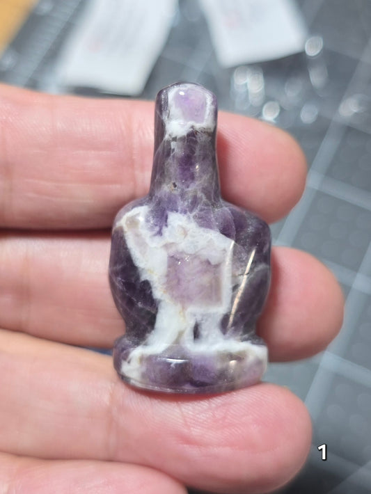 #1 - 1.5" Dream Amethyst Middle Finger Gesture