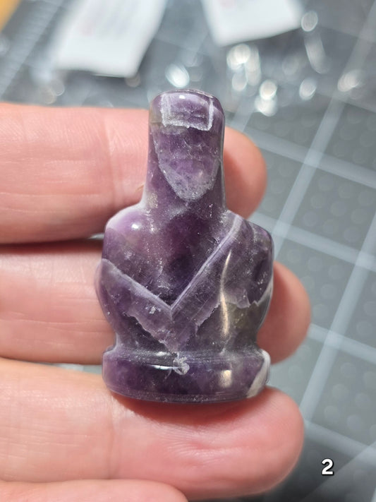 #2 - 1.5" Dream Amethyst Middle Finger Gesture