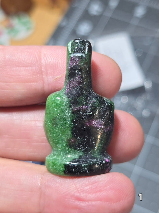 #1 - 1.5" Ruby Zoisite Middle Finger Gesture