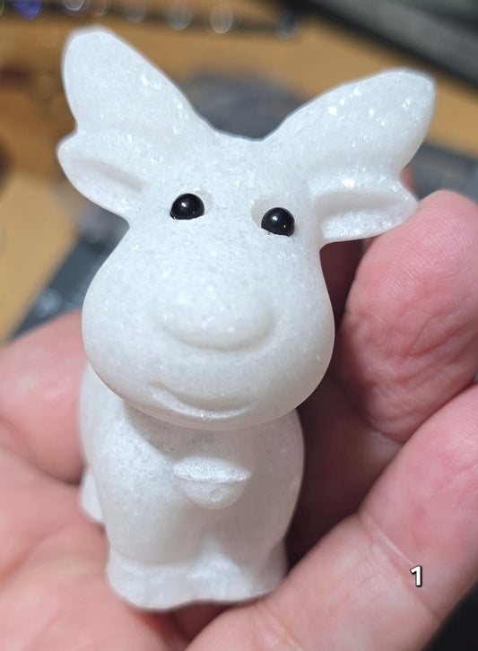 #1 White Jade Reindeer