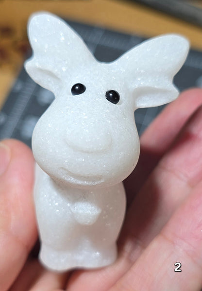 #2 White Jade Reindeer