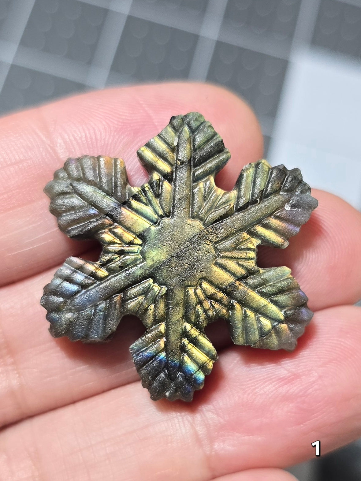 #1 Labradorite Snowflake