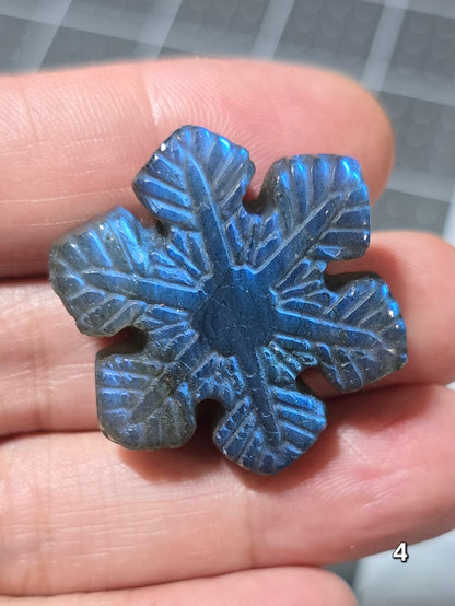 #4 Labradorite Snowflake