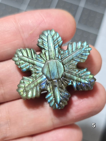 #5 Labradorite Snowflake