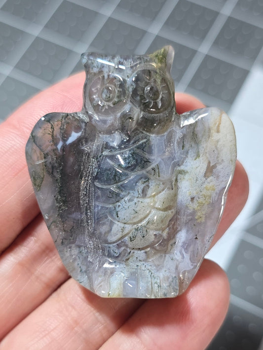 Moss Agate Owl