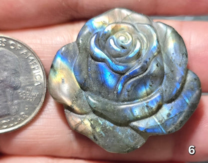 #6 Labradorite Rose