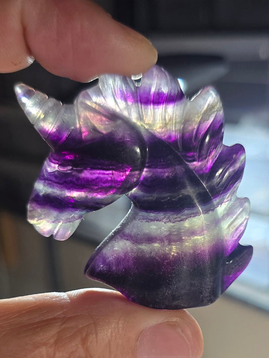 Rainbow Fluorite Unicorn