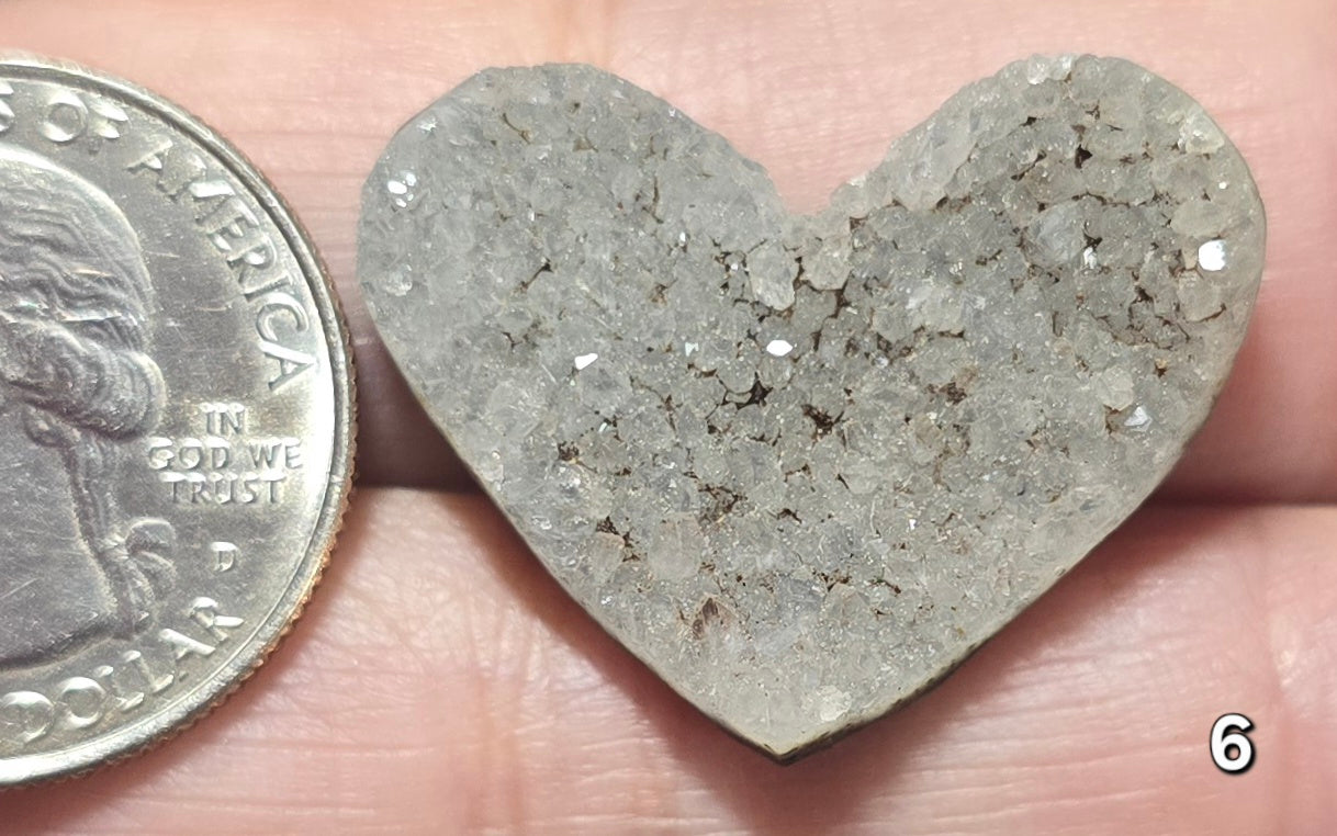 #6 Druzy Heart