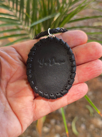 No Evil Outlaw Skulls Leather Neckpiece