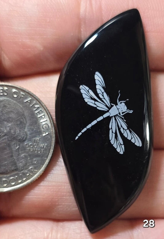 #28 Engraved Black Onyx