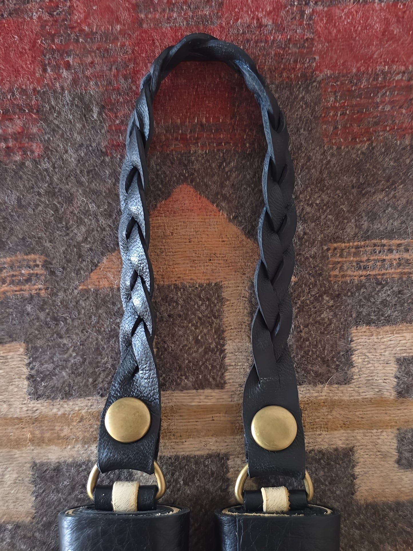 Black Leather Flair Hanger - unlined
