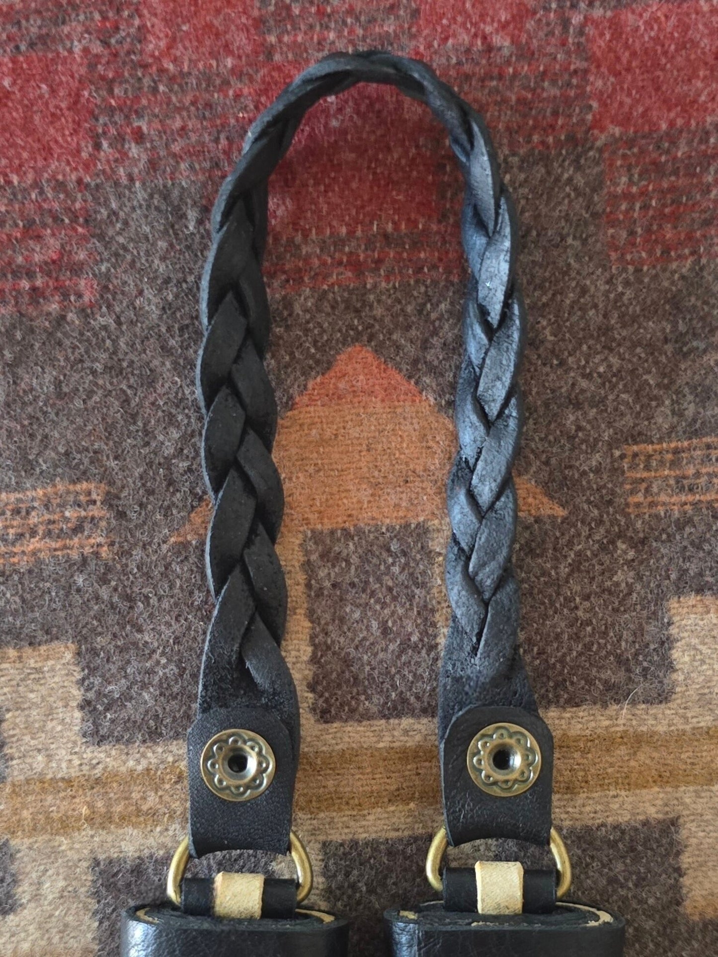 Black Leather Flair Hanger - unlined