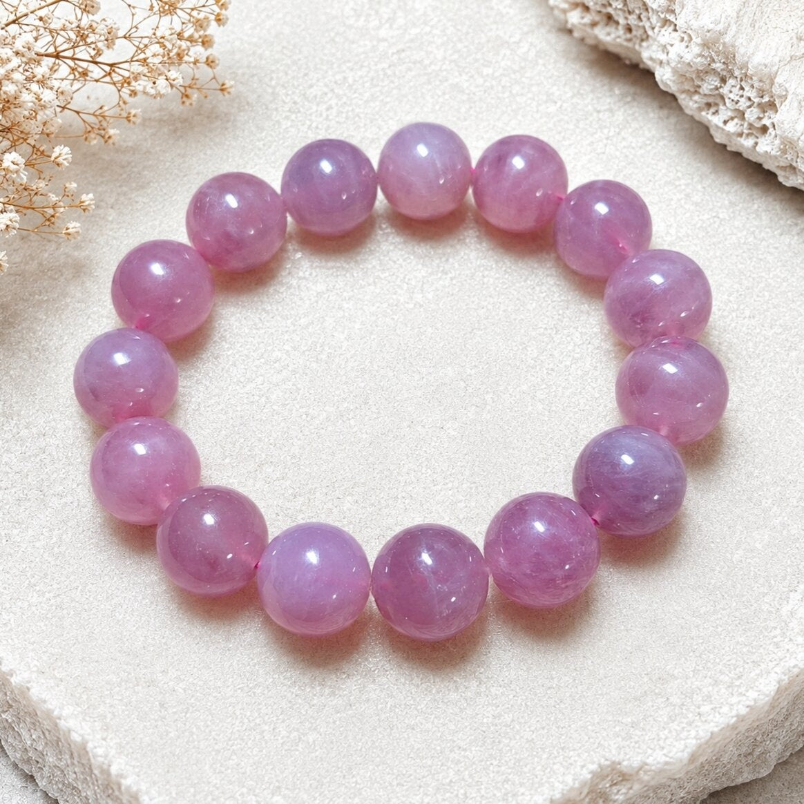 14.8mm Madagascar Rose Quartz Bracelet