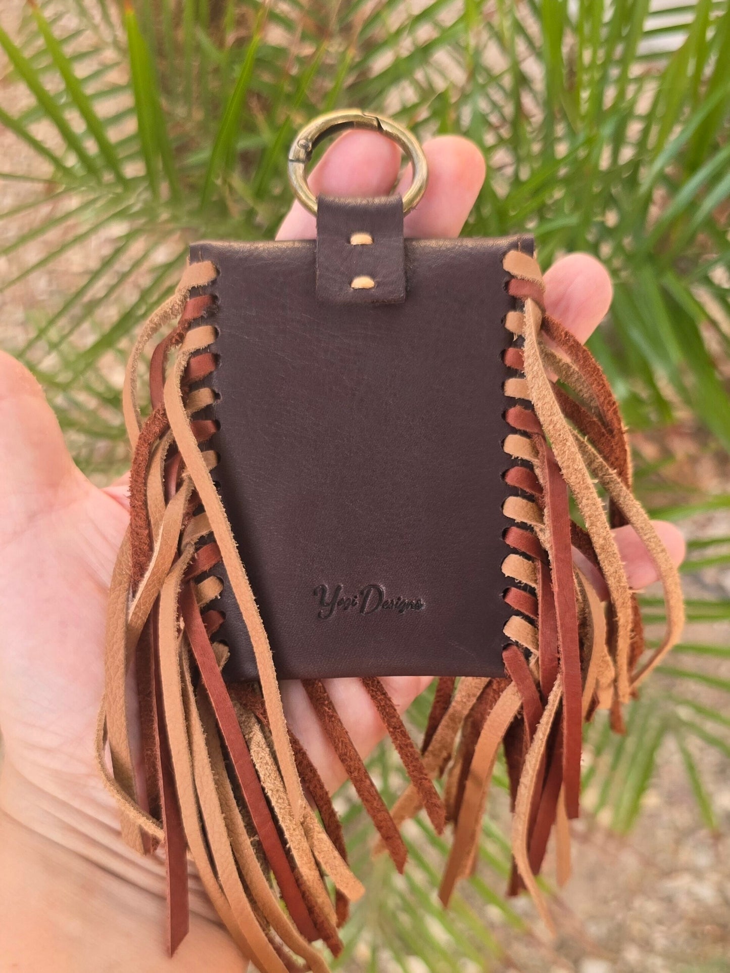 Cowgirl Leather Fringe Clip Pouch