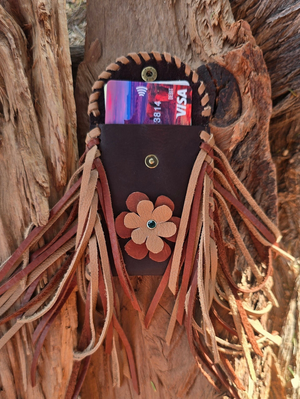 Cowgirl Leather Fringe Clip Pouch