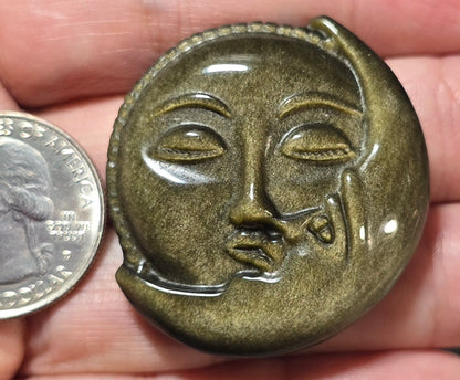 Golden Obsidian SunMoon Face