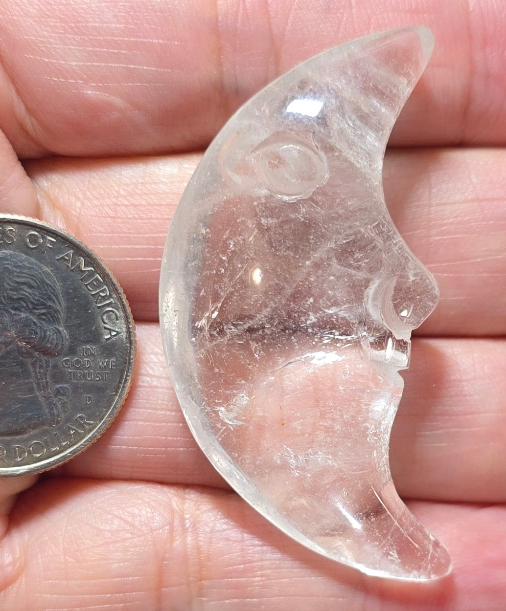 Clear Quartz Moonface