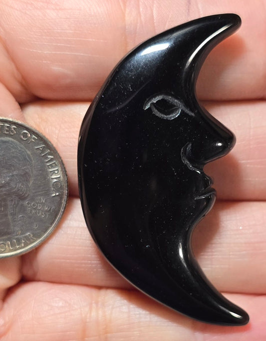 Black Obsidian Moonface