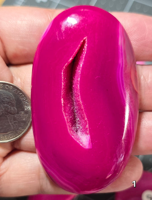 #1 Large Pink Druzy Agate