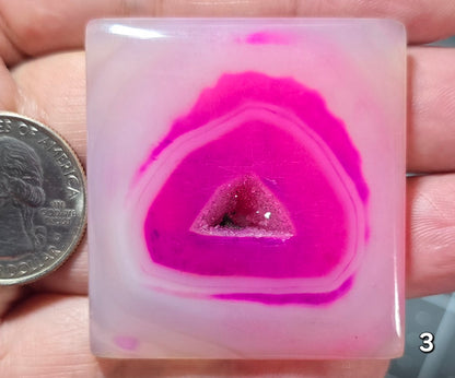 #3 Pink Druzy Agate