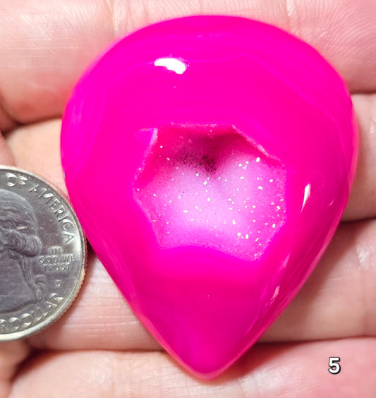 #5 Pink Druzy Agate