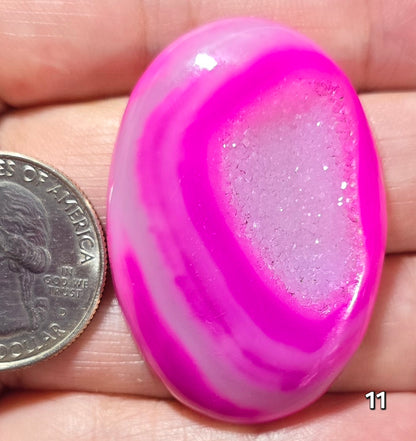 #11 Pink Druzy Agate