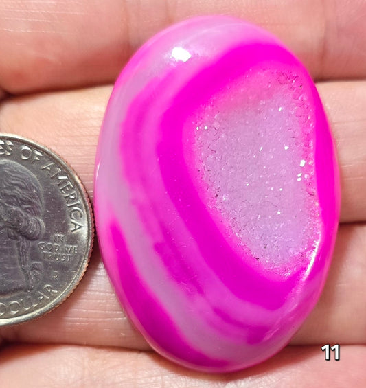 #11 Pink Druzy Agate