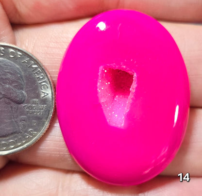 #14 Pink Druzy Agate
