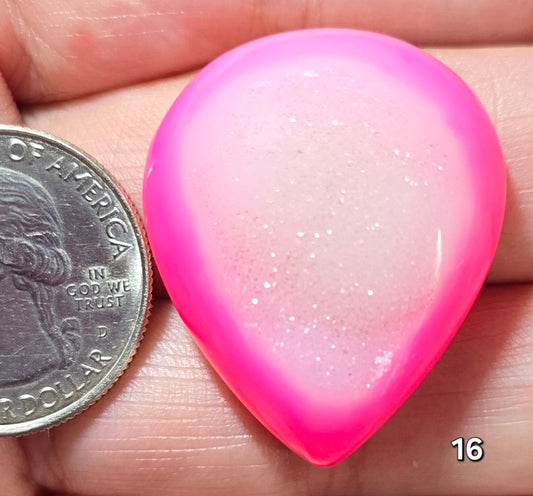 #16 Pink Druzy Agate