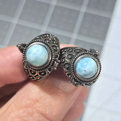 #4 Larimar Poison Ring